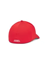 Gorro Under Armour color verde militar con logo bordado en negro.