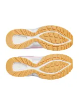 Championes Under Armour HOVR Apparition, color blanco con detalles en rosa y logo negro.