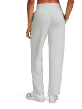 Pantalón de jogging Under Armour RVL Fleece negro, de corte recto y tiro alto, con cintura elástica ajustable con cordón.