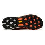Championes de trail running Merrell Agility Peak 5, color celeste con detalles en naranja y negro.