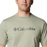Remera negra de algodón con logo de Columbia en el pecho.