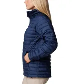 Campera acolchada Columbia Silver Falls II, color negro, con cierre frontal, cuello alto y bolsillos laterales con cierre.