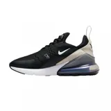 Zapatillas Nike Air Max 270 negras con detalles en blanco y beige.