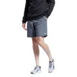 Short utilitario corto de entrenamiento en color gris, con cordón en la cintura y bolsillos laterales.
