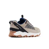 Zapatillas de trekking Columbia Flow Fremont, color gris con detalles en rosa y naranja.