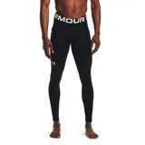 Calza deportiva negra de hombre Under Armour, con cintura elástica con logo y logo de la marca en la pierna izquierda.