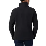 Campera polar Columbia Fast Trek II de mujer, color verde oscuro, con cierre frontal completo, cuello alto y bolsillos laterales con cierre.