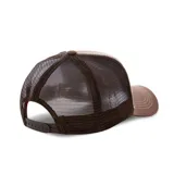 Gorro CapsLab con visera curva, paneles frontales color beige y laterales de rejilla marrón. Presenta un parche bordado con la imagen de Taz, el demonio de Tasmania de los Looney Tunes.