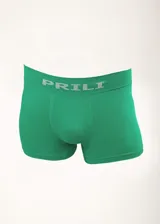 Boxer rojo de microfibra sin costuras, con cintura elástica con el logo de la marca en gris.