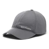 Gorra gris de Columbia con logo bordado en blanco. Cuenta con tecnología Omni-Freeze ZERO™ para enfriamiento superior y Omni-Wick™ para absorber la humedad.