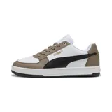 Championes Puma Caven 2.0 color taupe, blanco y negro, de estilo urbano.