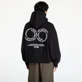 Buzo hoodie negro de corte holgado, con capucha ajustable con cordón y bolsillo tipo canguro. Estampado circular con el logo de Carhartt WIP en el pecho.