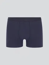 Kit de dos calzoncillos tipo bóxer, uno negro y uno blanco, con cintura elástica lisa.