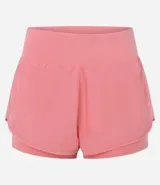 Bermuda deportiva de microfibra color blanco, corte runner con cintura elástica y forro interno.