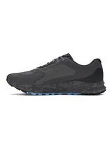 Championes Under Armour Charged Bandit Trail 3 para mujer, diseñados para trail running. Color verde con detalles en blanco y naranja.