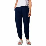 Pantalón de jogging azul marino con cintura elástica y bolsillos laterales.