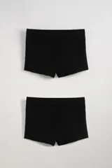 Pack de dos boxers de algodón color gris con cintura elástica.