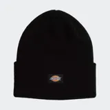 Gorro de lana negro con etiqueta tejida con el logo de Dickies.
