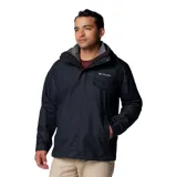 Campera Columbia 3 en 1 color azul marino, con capa exterior impermeable y transpirable, tecnología termorreflectante Omni-Heat™ y forro polar interior. Capucha desmontable y ajustable, puños y dobladillo ajustables, bolsillos con cremallera y protector de barbilla.
