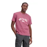 Remera de algodón color rosa con estampado 'New Balance 1906' en el frente, de ajuste relajado y manga corta.
