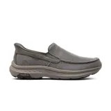 Zapato casual Skechers Hands Free Slip-ins Relaxed Fit: Pollard - Reed, color gris. Diseñado con tecnología Heel Pillow, parte superior de malla con paneles de refuerzo, plantilla Skechers Air-Cooled Memory Foam con infusión de carbón, Memory Arch para mayor soporte y suela exterior de goma antideslizante Goodyear.