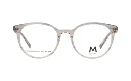 Armazones de acetato en color transparente con forma ovalada, diseño unisex.