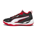 Championes de básquet Puma Playmaker Pro, color negro con detalles en rojo y blanco.