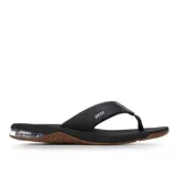 Ojotas de tipo chancleta color negro con suela acolchada y diseño ergonómico.