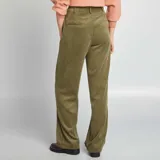 Pantalón ancho de terciopelo KAKI