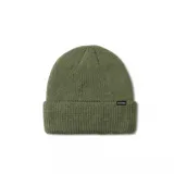 Gorro de lana Etnies Warehouse color verde oliva con logo de la marca en etiqueta cosida en el borde.