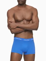 Boxer trunk azul de algodón elastizado, con cintura elástica con logo Calvin Klein.