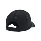 Gorro deportivo Under Armour Isochill Velociti ajustable, color negro con logo bordado en gris.