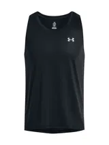 Musculosa deportiva Under Armour Launch Singlet negra con logo blanco en el pecho.