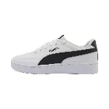 Championes Puma Court Classic Clean de cuero blanco con detalles en negro, incluyendo el logo de Puma en el lateral.