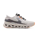 Championes deportivos Skechers Slip-ins Glide-Step Altus, color gris con detalles en negro y naranja. Cuentan con tecnología Hands Free Slip-ins, Heel Pillow, entresuela Glide-Step y plantilla Air-Cooled Memory Foam.