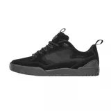 Championes de skate éS Quattro color negro, con detalles en cuero sintético y suela de goma.