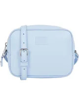 Bandolera Tommy Jeans Essential para mujer, color celeste, de forma rectangular con correa ajustable con hebilla plateada. Cuenta con logo de la marca en la parte frontal.