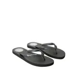 Ojotas negras Rip Curl Icons Of Surf Bloom Open Toe con logo de la marca en blanco.