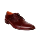 Zapato de vestir Hush Puppies Jazz, color marrón, de cuero, con cordones y suela de goma.