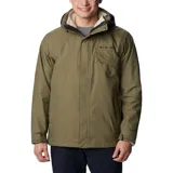 Campera Columbia 3 en 1 color marrón, con capa exterior impermeable y transpirable, y forro polar térmico reflectante.