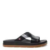 Sandalias Zaxy Daily Slide AD negras con plataforma marrón.