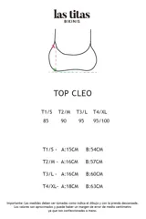 Top de bikini aguamarina de terciopelo, con breteles regulables y espalda para atar.