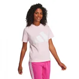 Remera Adidas Essentials Big Logo Cotton, color rosado con logo grande de Adidas estampado en blanco en el frente.