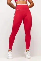 Calza larga deportiva azul marino con cintura alta y detalles en blanco en la cintura y laterales.