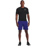 Remera deportiva blanca Under Armour HeatGear Armour de manga corta, corte ajustado y logo negro en el pecho.