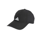 Gorro de béisbol negro unisex con tecnología AEROREADY que controla la humedad y forro de malla transpirable, ideal para entrenamiento y running.
