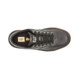 Zapatillas urbanas Caterpillar modelo Amp, color gris oscuro con textura tipo escamas, logo de la marca en el lateral y suela de goma marrón con diseño dentado.