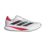 Championes de running Adidas Duramo SL 2, color blanco con detalles en negro y rojo.