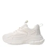 Zapatillas deportivas color beige con cordones y suela chunky.