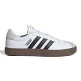 Championes Adidas VL Court 3.0 blancos con detalles en negro y suela marrón.